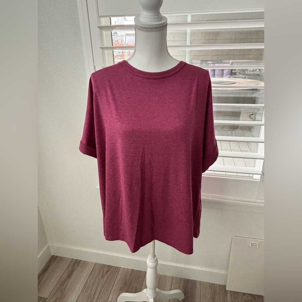 Elegant Berry Short Sleeve Top